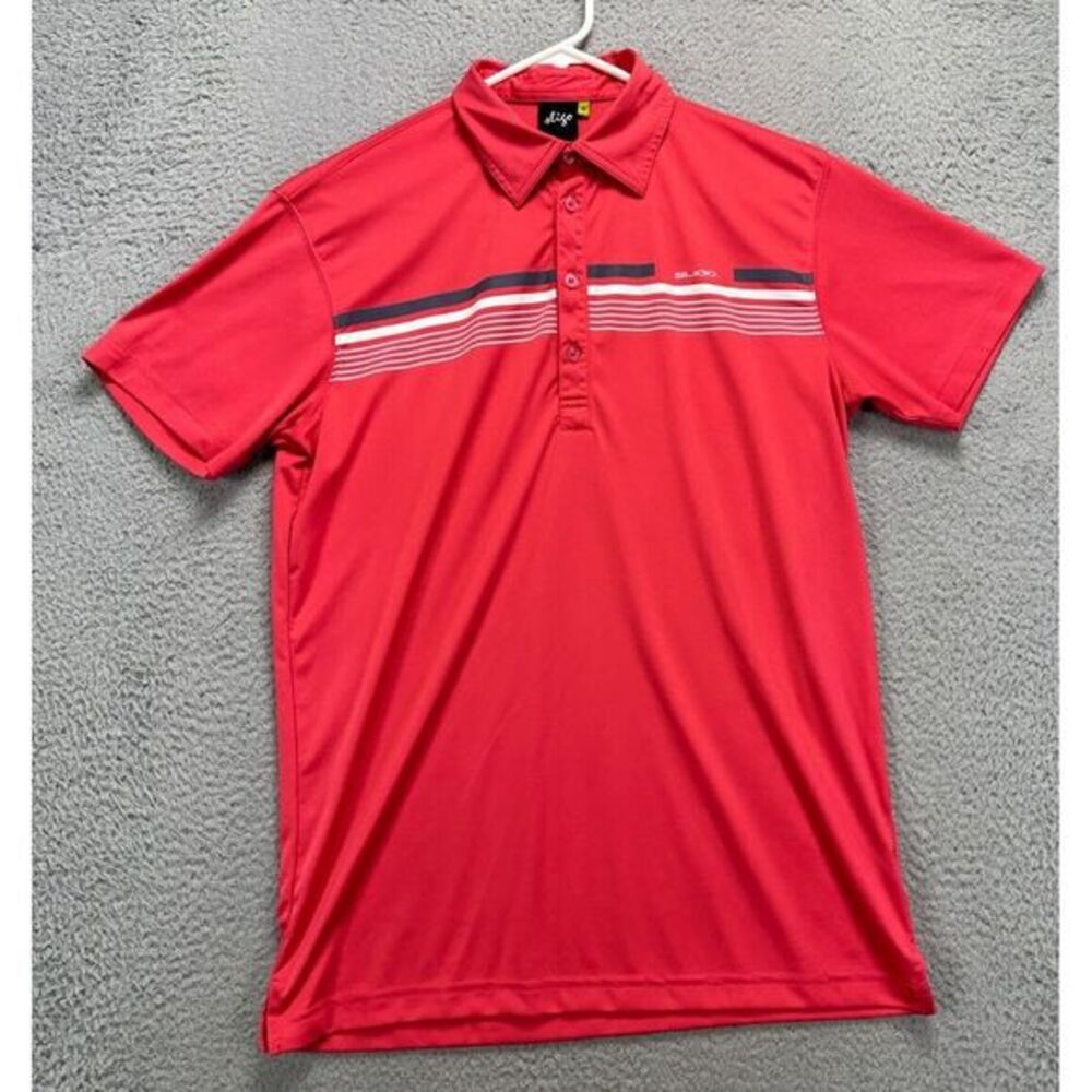 Sligo Shirt Adult Medium Red Logo Polo Golf Golfer Golfing Rugby Activewear Mens